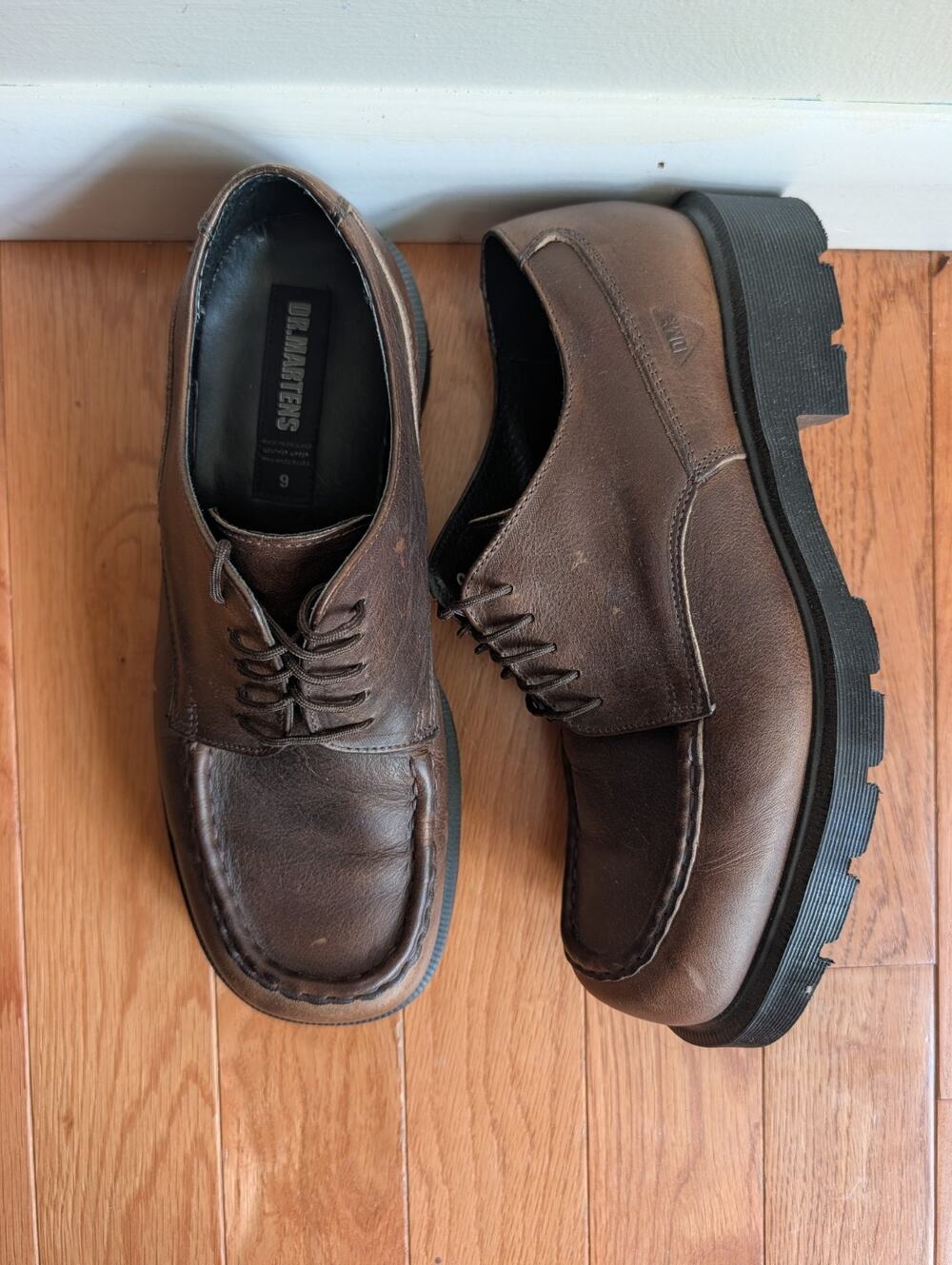 Dr. Martens 8747 Moc-Toe Chunky lug sole Oxford Platform Shoes Made In England 9